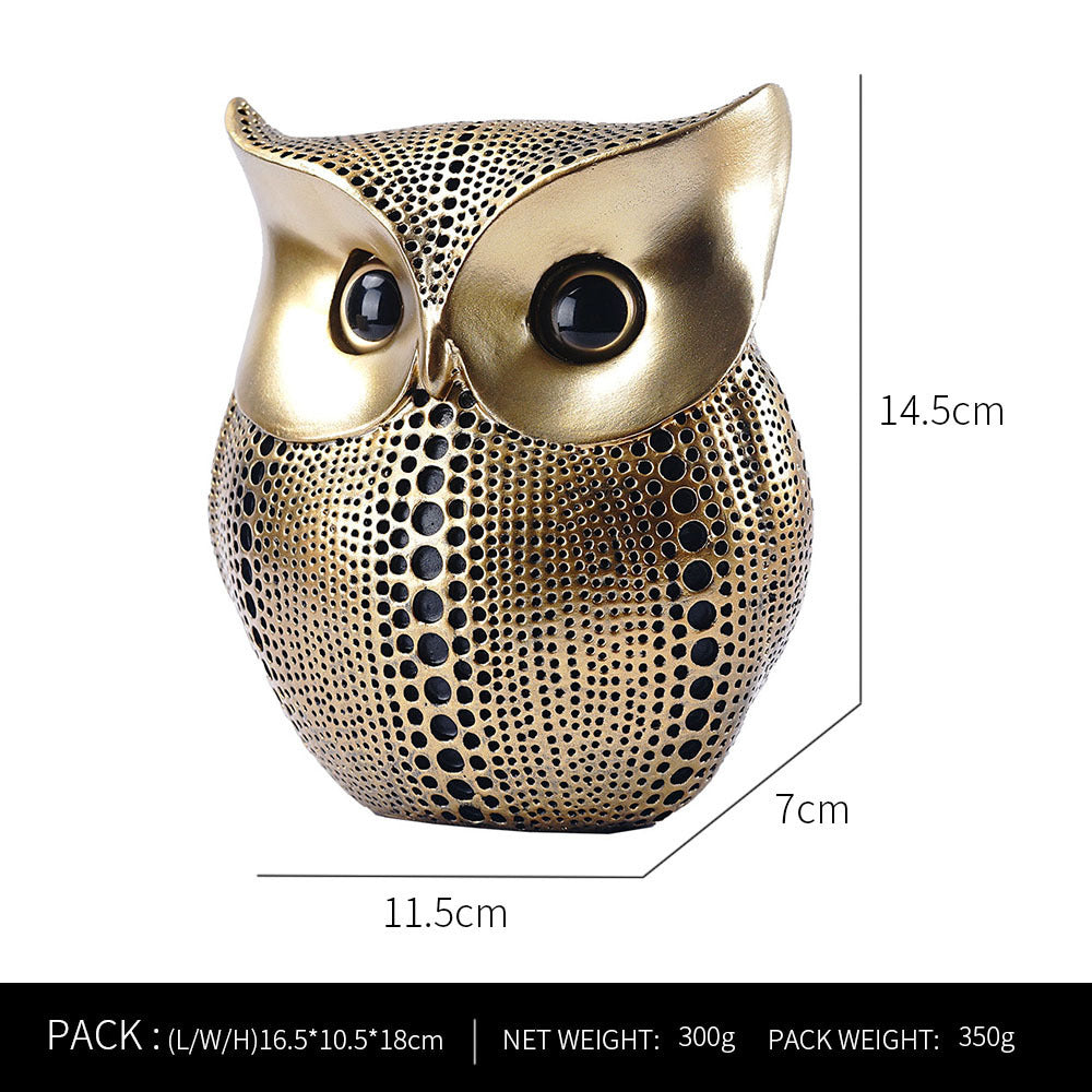 Premium Owl Resin Craft Decoration - Elegant Home Soft Decoration