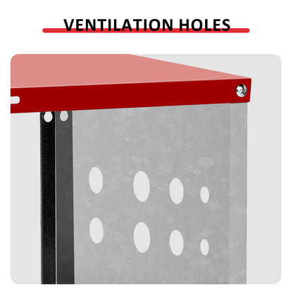Dismantling And Installation Of Iron Red Feeding Supplies For An 8-compartment Sloping Roof House - DropOnline.co