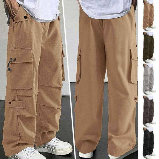 Men's Loose Wide Leg Straight Leg Quick-Dry Casual Trousers