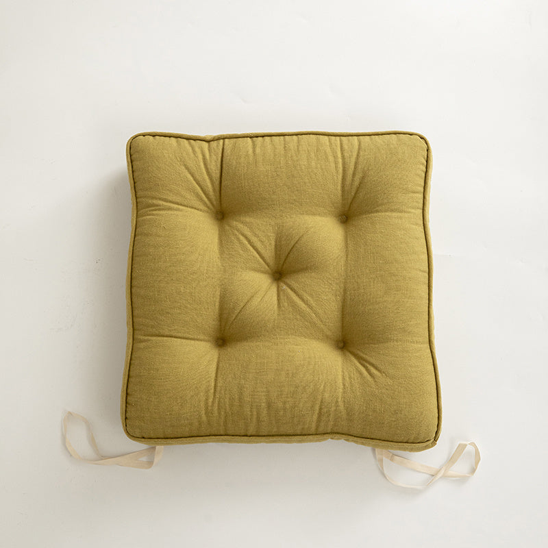 Japanese Simple Cotton And Linen Cushion Thickened And Anti-skid