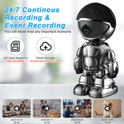 Smart Robot Camera 3MP IP Camera WIFI Robert Network CCTV HD Baby Monitor Remote Control Home Security Camera - DropOnline.co