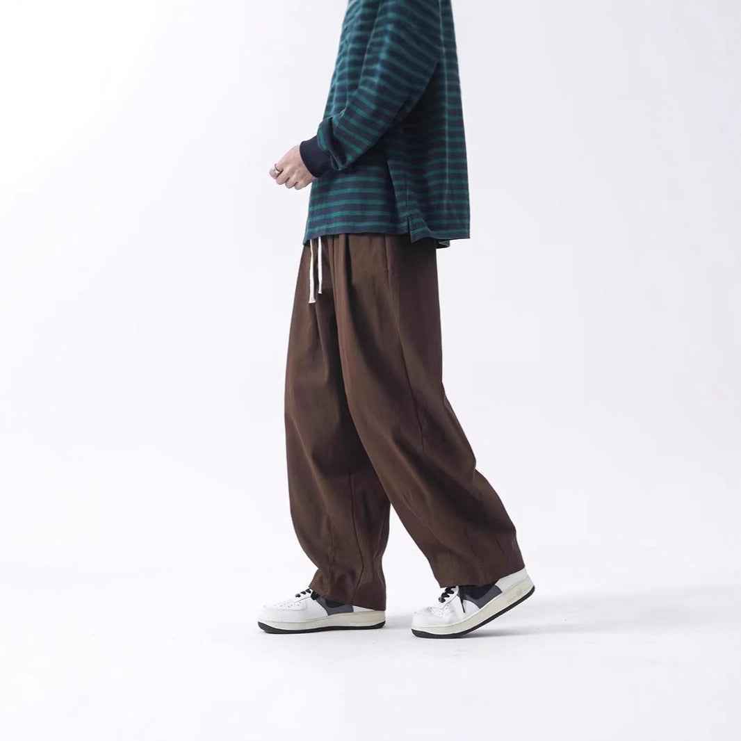 Cotton Men's Loose Wide Leg Pants