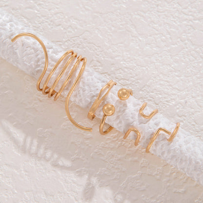 European And American Ins Cool Style Simple Retro Trendy Wave Open Ring - DropOnline.co