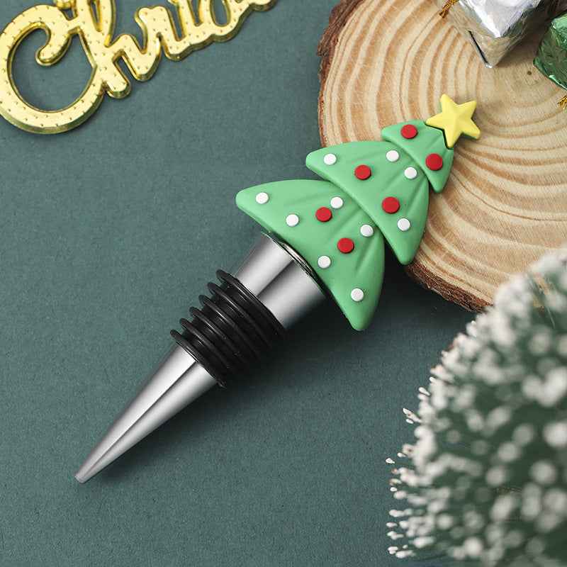 Party Gathering Christmas Tree Sealed Wine Stopper - Holiday Bottle Stopper - DropOnline.co