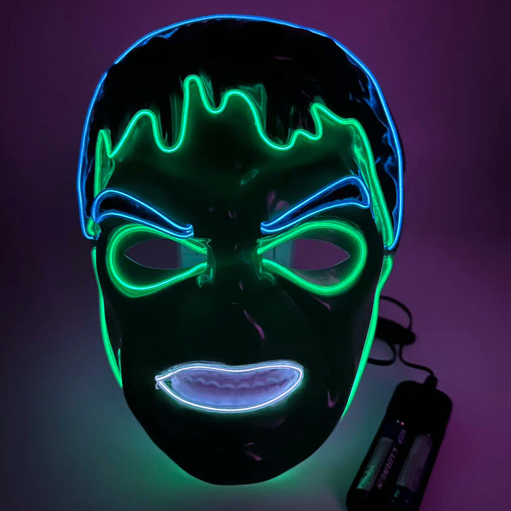 Halloween Glow-in-the-Dark Mask - LED Spider Design
