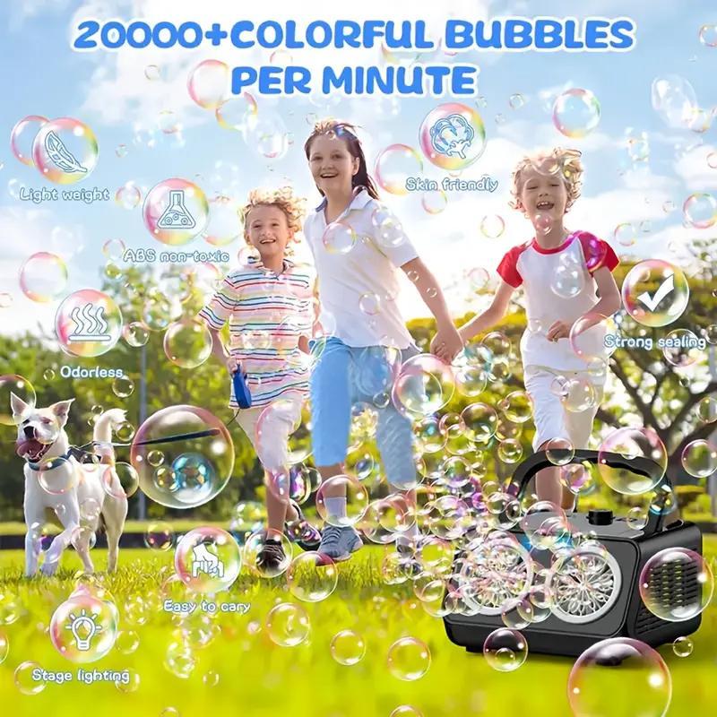 New Automatic Bubble Machine With Upgraded Bubble Blower, Suitable For Children, Indoor And Outdoor Birthday Parties, Bubble Wands, Bubble Guns, Automatic Bubble Guns, Flower Bubble Machine.