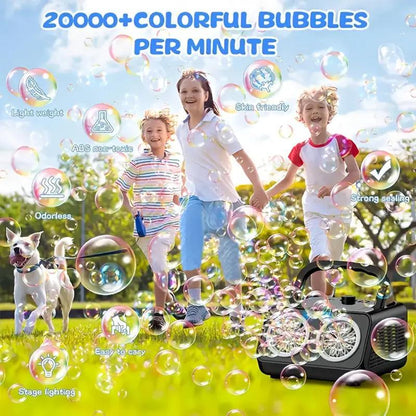 New Automatic Bubble Machine With Upgraded Bubble Blower, Suitable For Children, Indoor And Outdoor Birthday Parties, Bubble Wands, Bubble Guns, Automatic Bubble Guns, Flower Bubble Machine.