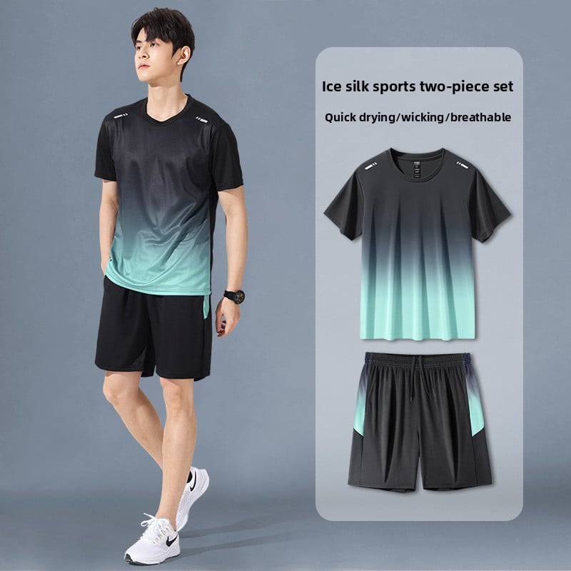 Men's Summer Quick-Drying Sports Outfit Set - Complete Athletic Wear