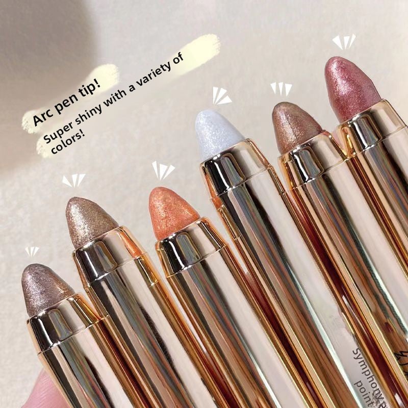 Dual-Ended Eyeshadow Stick - High-Gloss Shimmer Contour & Highlight Stick 6 Shades