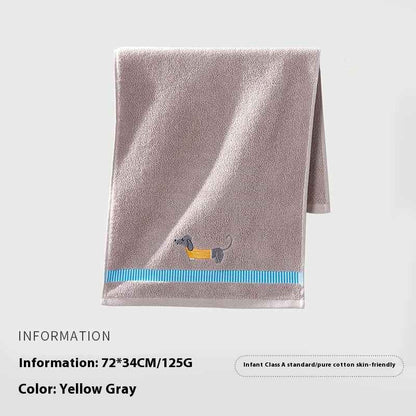 Pure Cotton Cartoon Face Washing Water Absorption Soft Towel