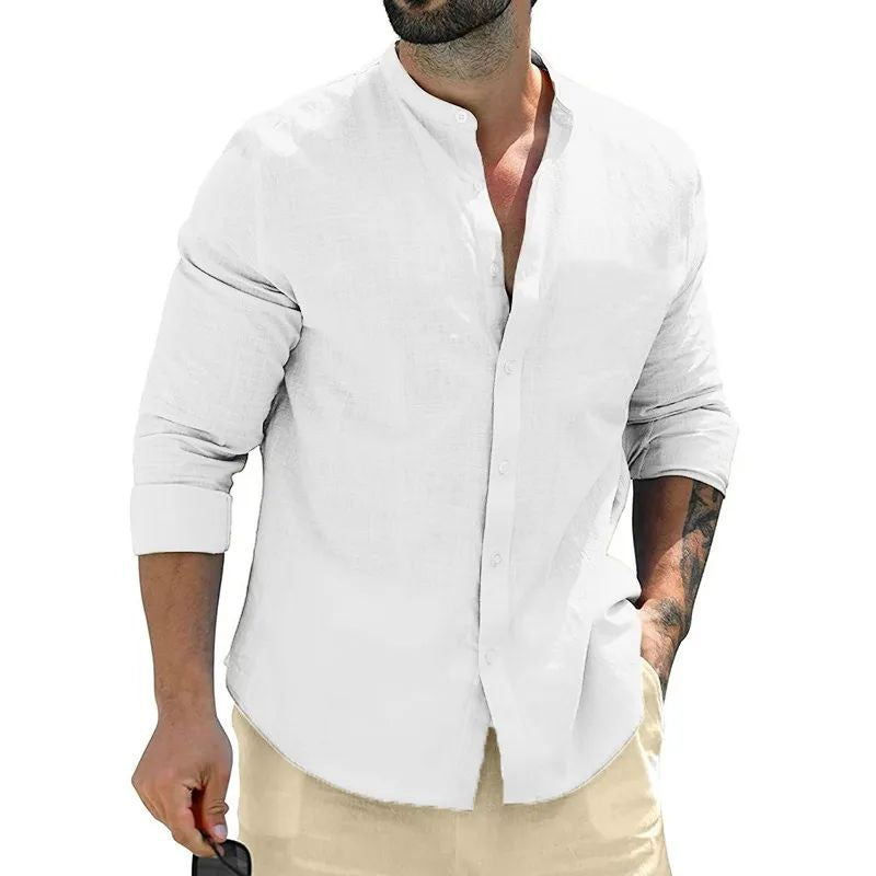 Men's Autumn Long Sleeve Cotton Business Shirt - Professional Dress Shirt