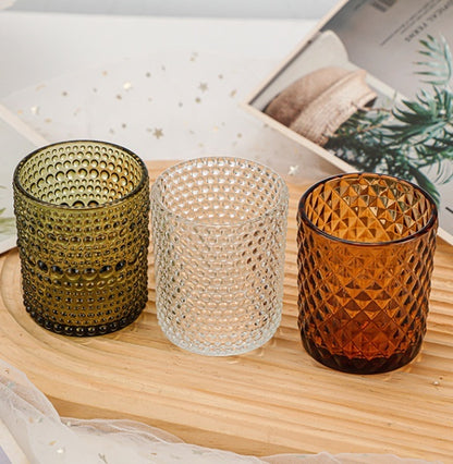 Colorful Home Decoration Glass Windproof Candles Glass Cup