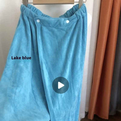 Wearable Bath Towels Buckle Elastic Lint