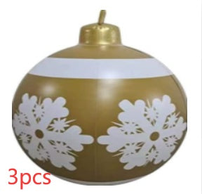 Giant Inflatable Christmas Ball 60cm - PVC Outdoor Ornament Decoration for Tree & Yard