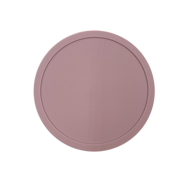 Premium Round Silicone Coasters - 10cm Black Non-Slip Set