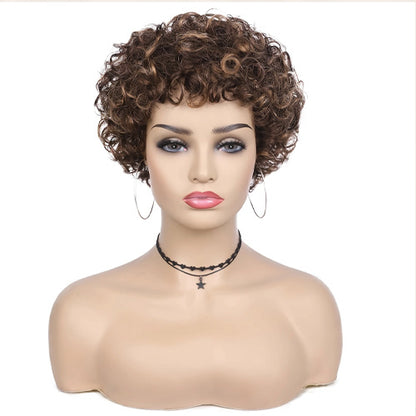 Short And Loose Curly Hair, Non-toxic Wig, Elastic Curly Hair, Curly Bangs,  Full Mechanism, Suitable For The Whole Scene - DropOnline.co