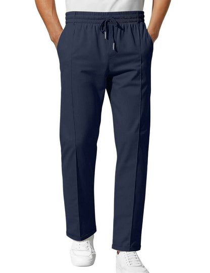 Solid Color Casual Simple Men's Slim Fit Tapered Pants