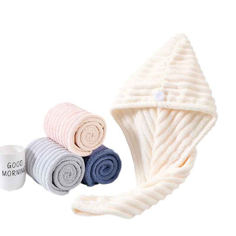 Candy Velvet Hair-drying Cap Thick Absorbent Headscarf