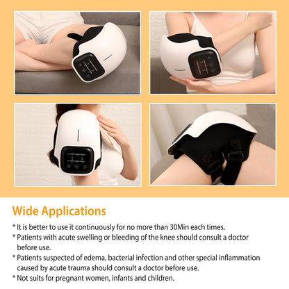 1Pc Electric Rechargeable Knee Massager Infrared Heat Pain Relief Therapy Knee Brace Wrap With Air Pressure Kneading Timer Temperature Adjustment - DropOnline.co