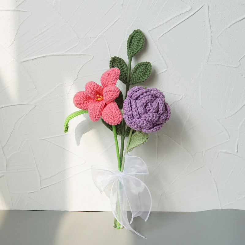 Home Hand-knitting Bouquet Pendant Decoration