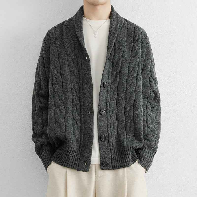 New Casual Versatile Retro Trendy Long-sleeve Cardigan Sweater
