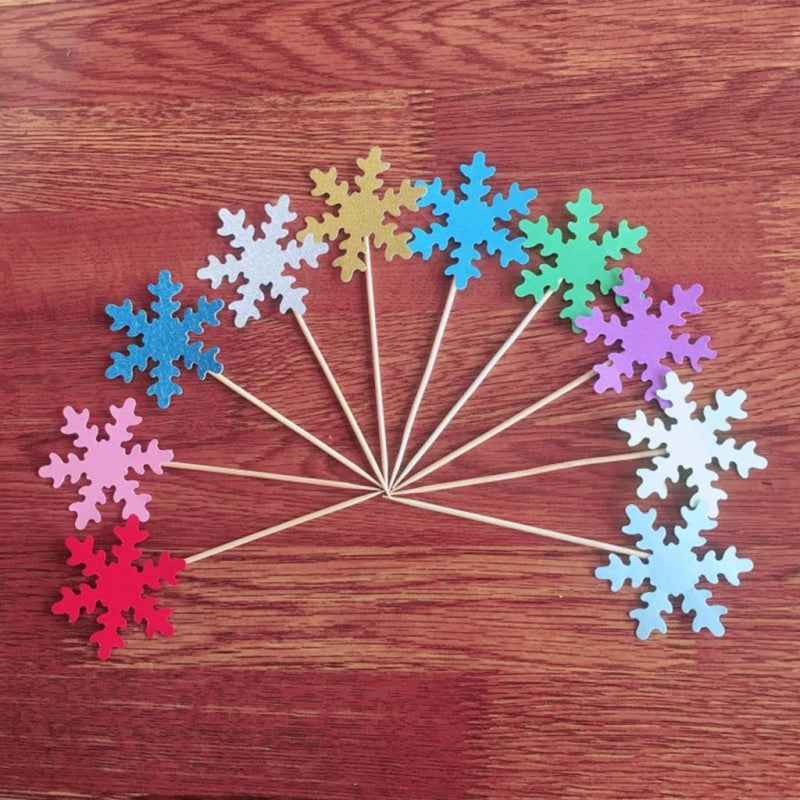 200 Snowflake Flat Decorations - Handmade Card Making Craft Supplies - DropOnline.co