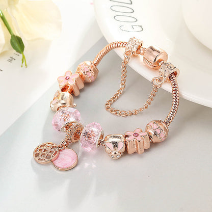 Fashion Love Geometric Rose Gold Bracelet Women's Jewelry - DropOnline.co