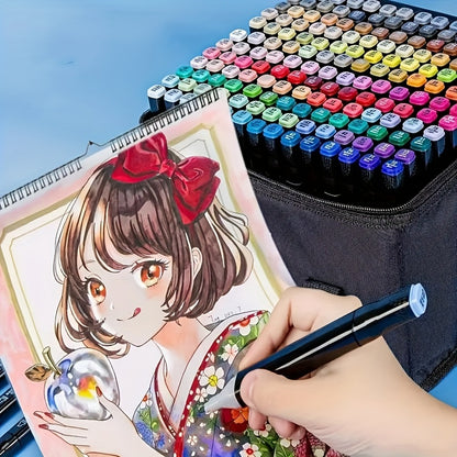 Alcohol Markers 120  Healthy Bright Professional Multi Colour Pens All Children Fold Color Naturally Colour Markers Oil-Based Scientific Purity Permanent Marker Pen - DropOnline.co