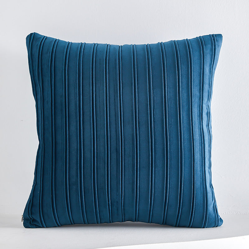 Netherlands Velvet Striped Pleated Cushion Cushion