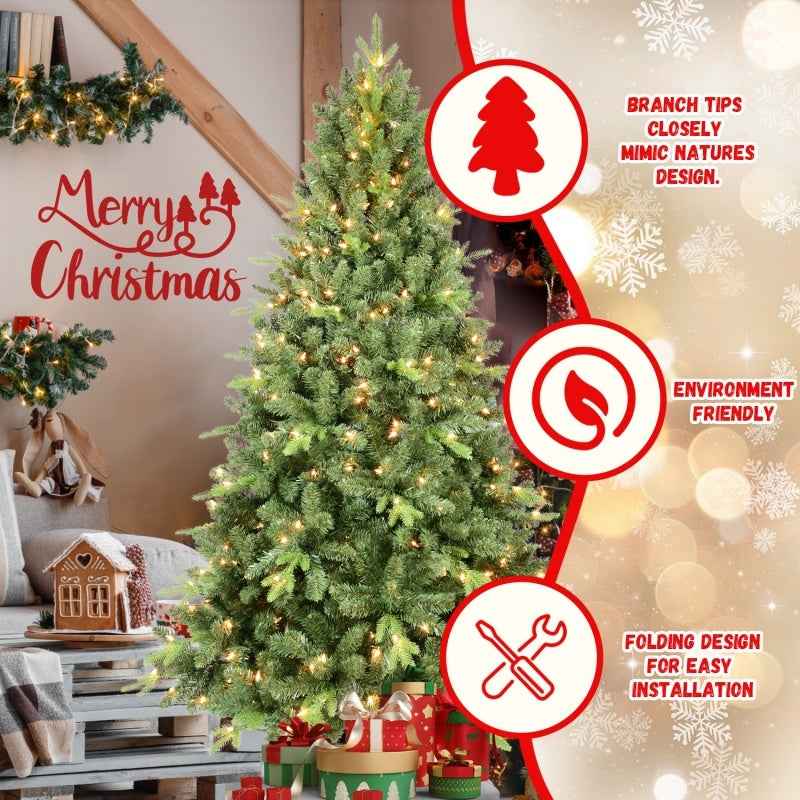 PE/PVC Christmas Tree - Green Premium Mixed Material Tree