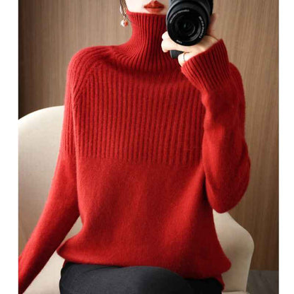 Loose High-neck Sweater Base Layer For Women