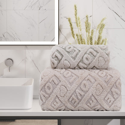 Jacquard Coral Fleece Towel Bath Towel Set Is More Absorbent And Ultra Soft For Drying Hair Than Pure Cotton