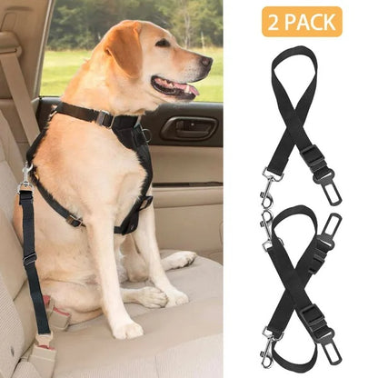 2Pcs Pet Dog Seat Belt Leash Adjustable Pet Dog Cat Safety Leads Harness - DropOnline.co