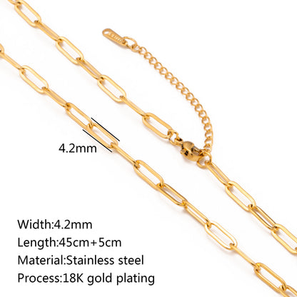 Stainless Steel Vacuum Vapor Plating 18K Gold Color Protection Lip Chain - DropOnline.co