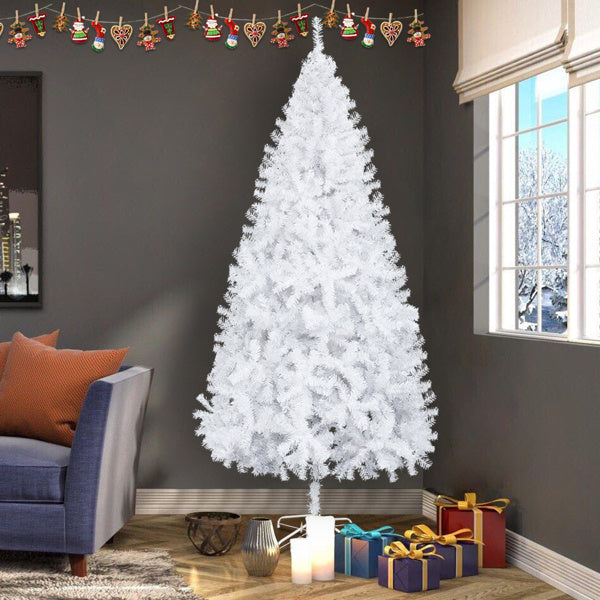 White 7ft, 950 Branches, PVC Material Christmas Tree