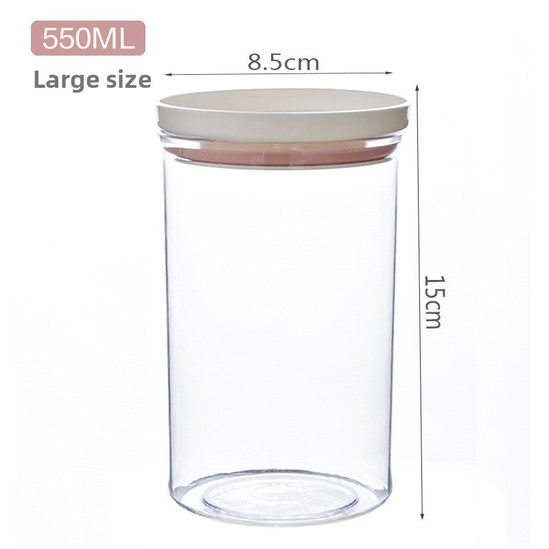 Clear Plastic Storage Jars - Microwave Safe Kitchen Containers Set