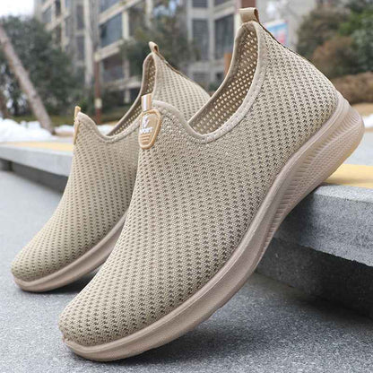 Spring Men's Shoes Casual Shoes, Breathable Flyknit Sneakers