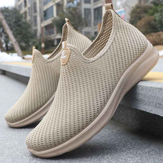 Spring Men's Shoes Casual Shoes, Breathable Flyknit Sneakers