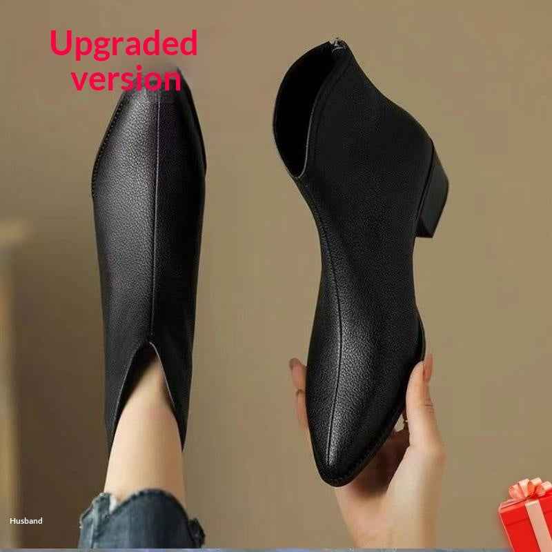 Brown French Short Boots For Women Spring And Summer