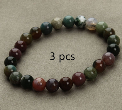 Aventurine Blue Sandstone Beads Round Bead Bracelet Bracelet - DropOnline.co