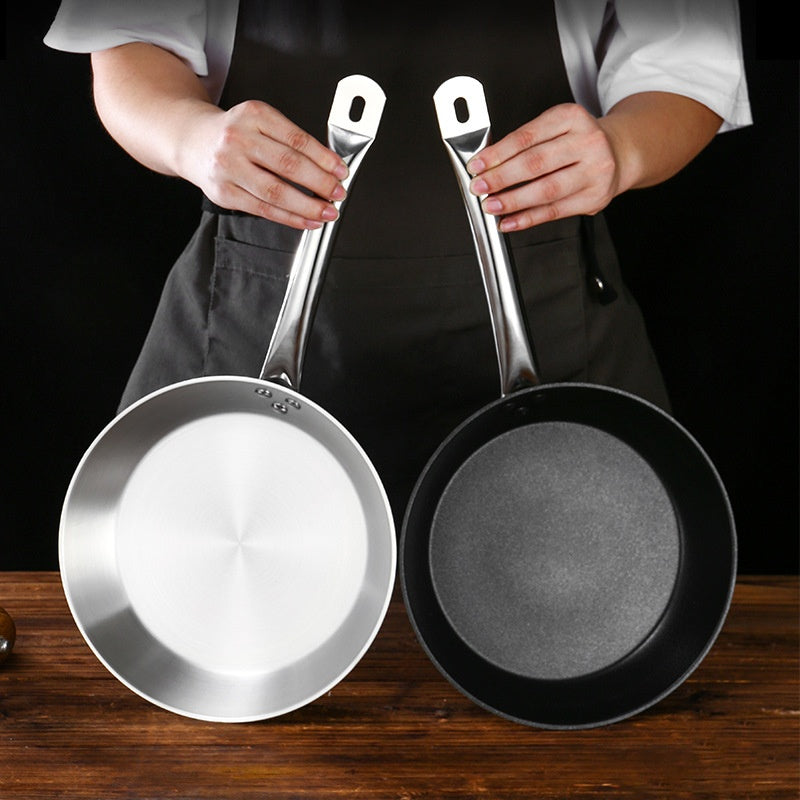 Premium Non-Stick Stainless Steel Frying Pan - 24cm Professional Cookware