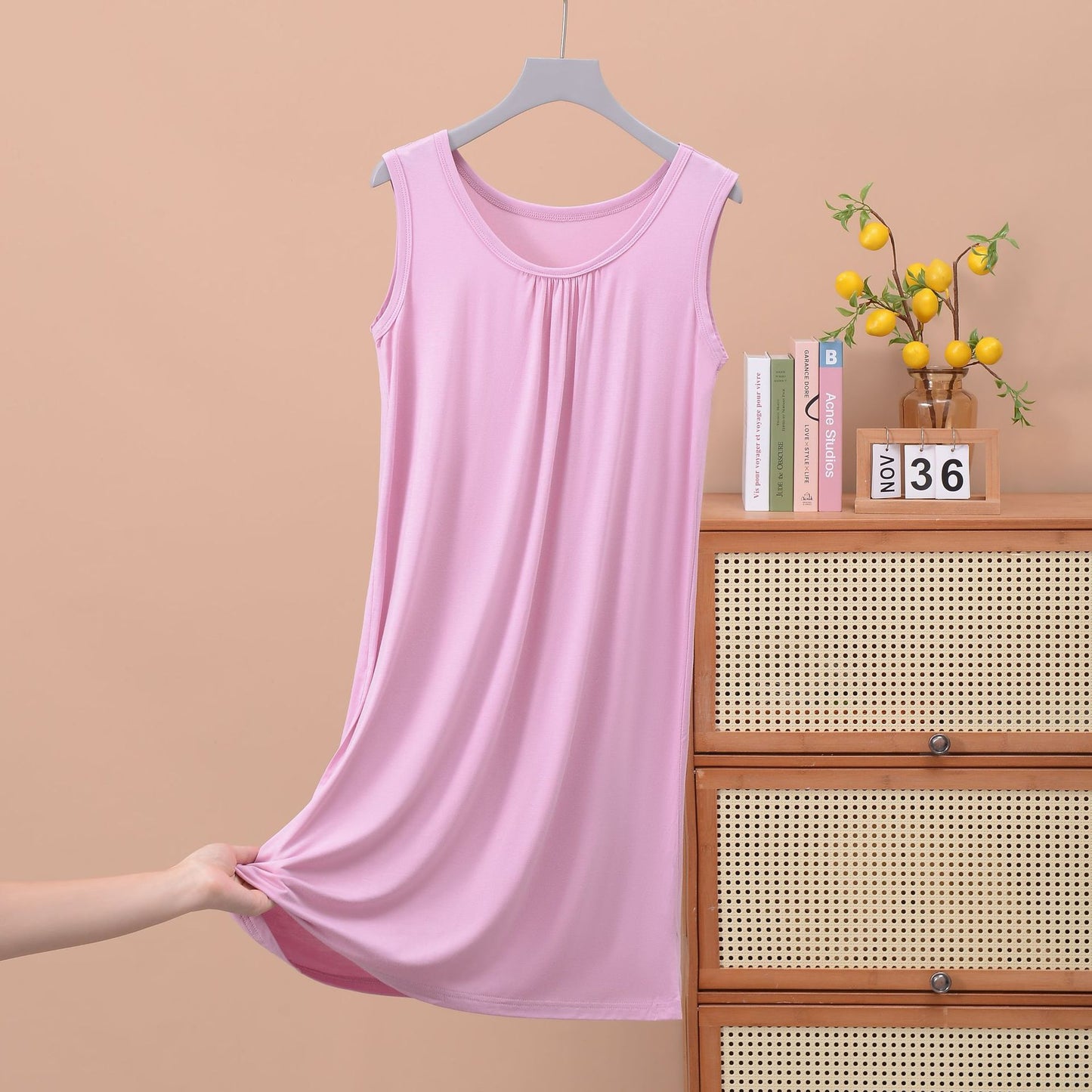 Plus Size Round Neck Ruffled Sleeveless Maxi Dress - Comfortable Casual Style