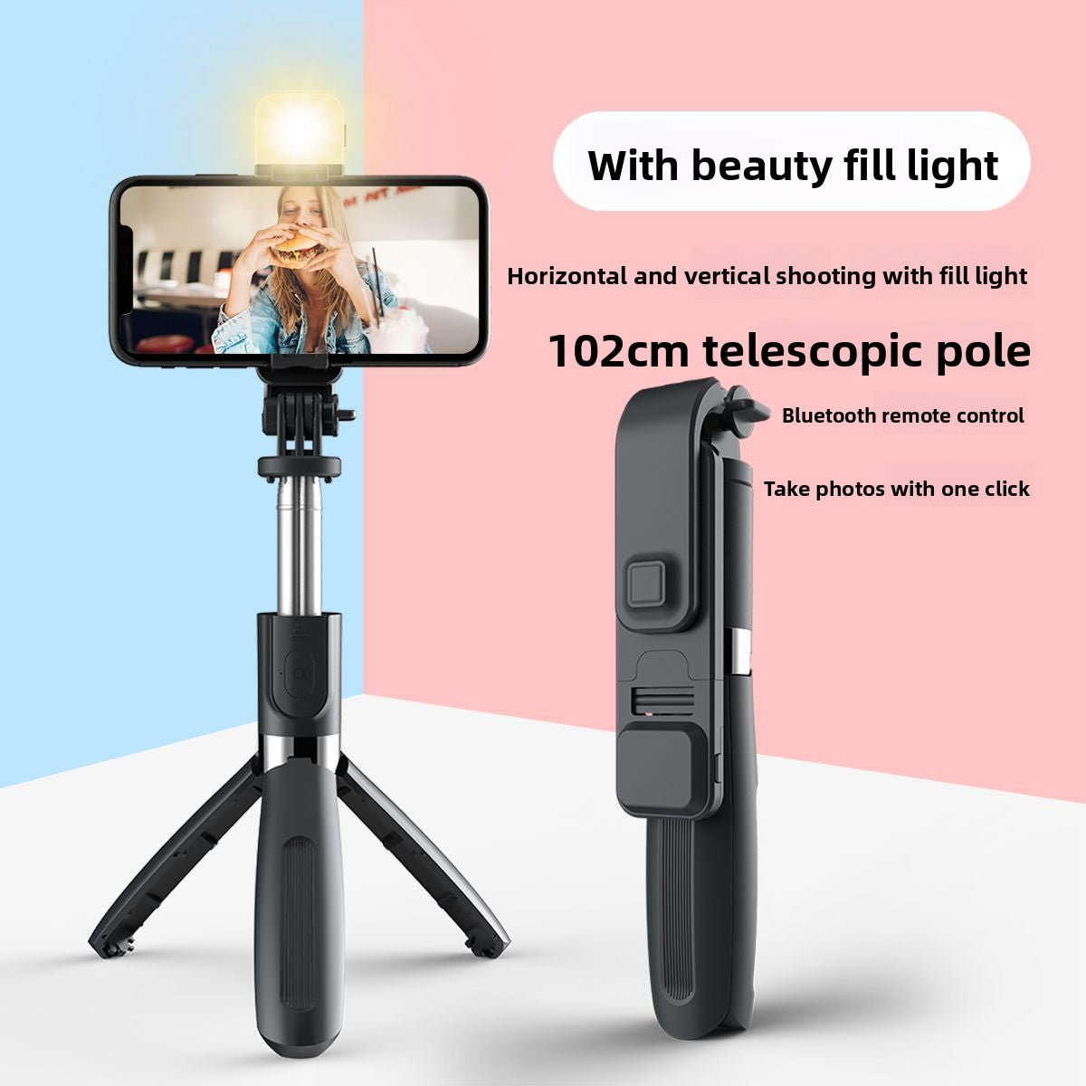 Extendable Selfie Stick - Professional Telescopic Phone Camera Extension