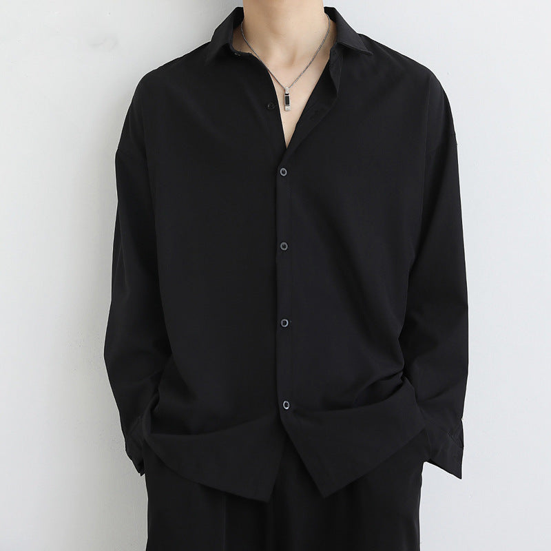 Men's Loose Ice Silk Long Sleeve Shirt - Cooling Technology Design