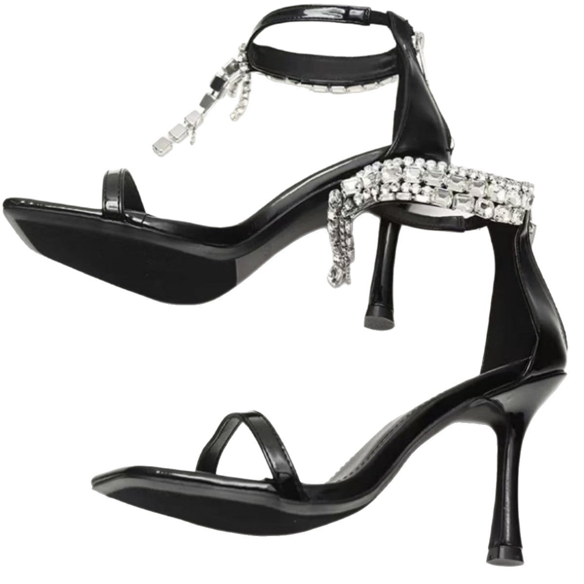 Women's Rhinestone High Heels - French Style Elegant Pumps