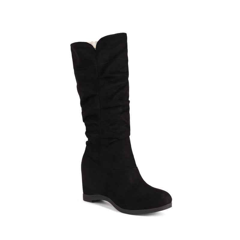 Women's Suede Fabric Platform High-top Boots