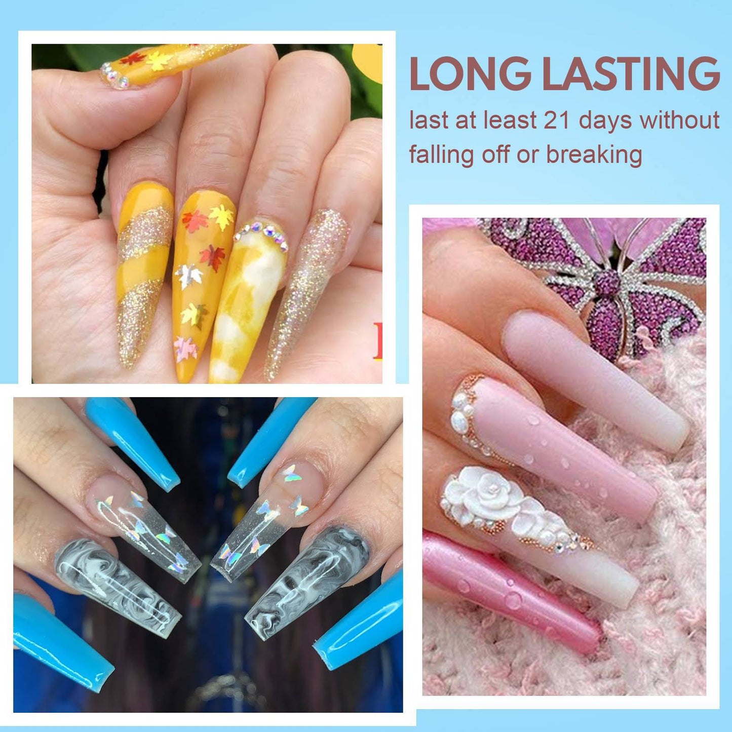 20 Colors Fast Acrylic Nail Kit Dip Powder Nail Kit Starter W Drill And UV Light