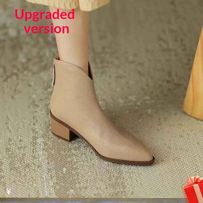 Brown French Short Boots For Women Spring And Summer