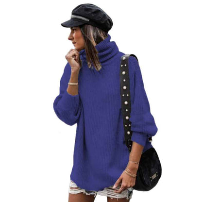 European And American Pullover Mid-length Women's Sweater Dress
