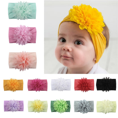 Chiffon Flower Baby Headband - Cute Princess Hair Accessories for Infant Girls - DropOnline.co